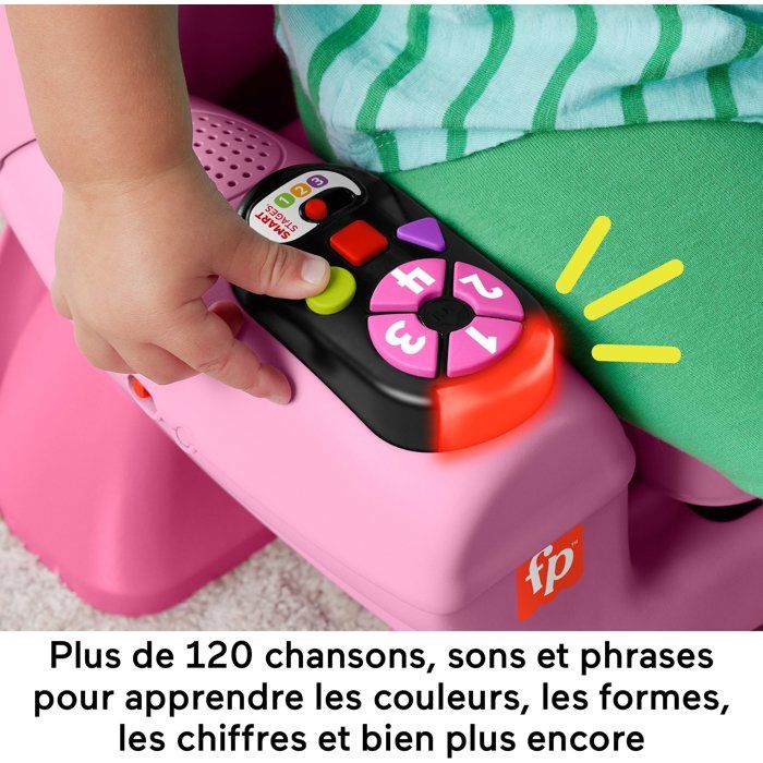 Fisher-Price - Éveil Progressif Rires et Évei l- Chaise électronique rose - Fisher-Price - JFF07