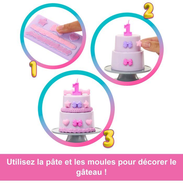 BARBIE Party unboxed chien violet - JFG70