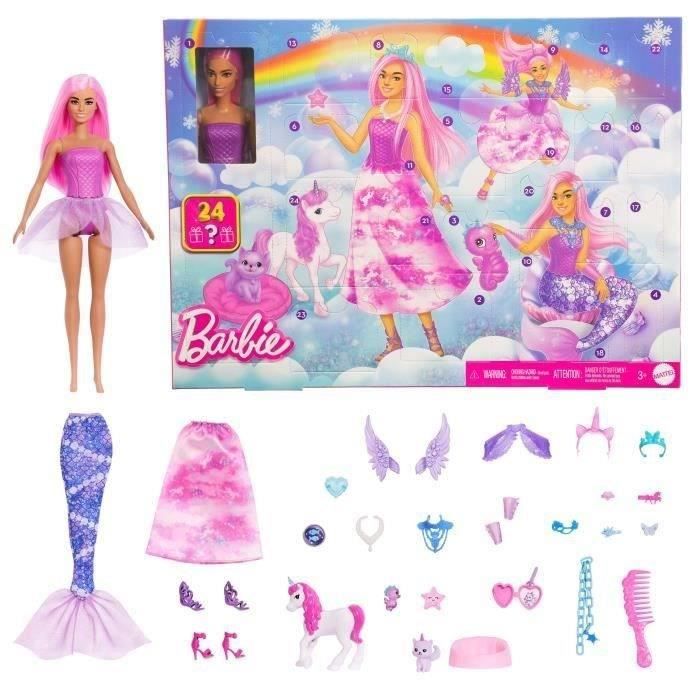 Barbie - Calendrier de l'Avent - Avec poupée mode et 24 surprises - Barbie - JFL66