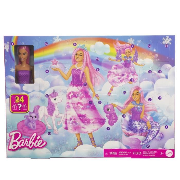 Barbie - Calendrier de l'Avent - Avec poupée mode et 24 surprises - Barbie - JFL66