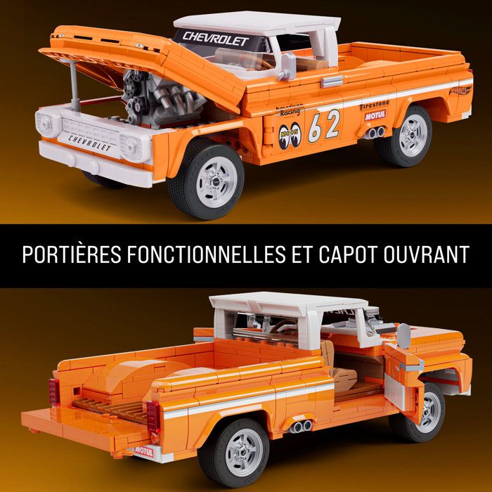 Hot Wheels - Coffret de Construction Custom Chevy Pickup 1962 Mattel Brick Shop - Mattel Brick Shop - JFT20