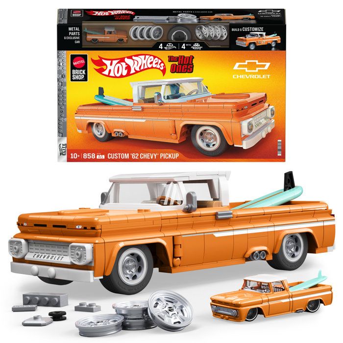 Hot Wheels - Coffret de Construction Custom Chevy Pickup 1962 Mattel Brick Shop - Mattel Brick Shop - JFT20