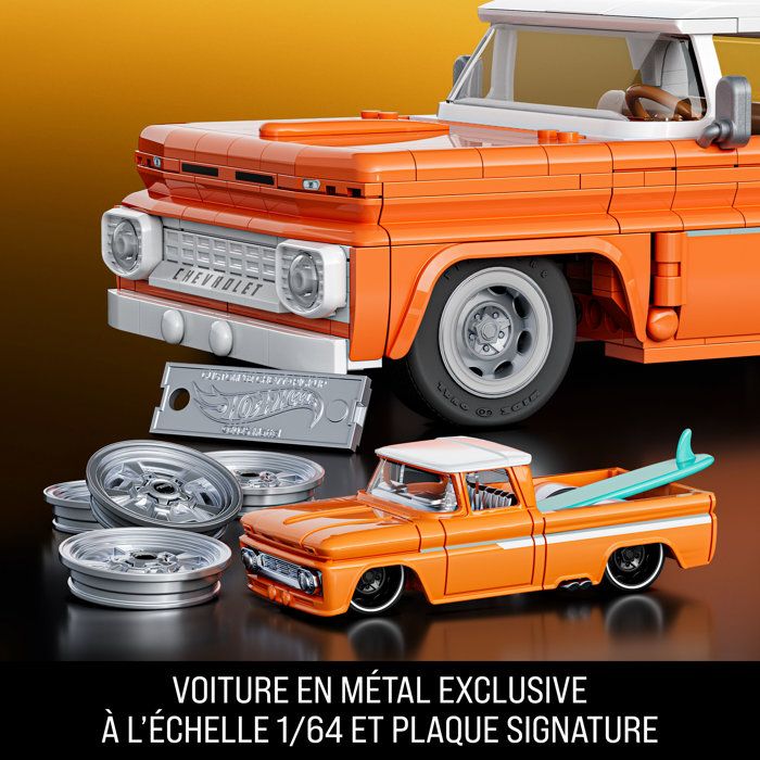 Hot Wheels - Coffret de Construction Custom Chevy Pickup 1962 Mattel Brick Shop - Mattel Brick Shop - JFT20
