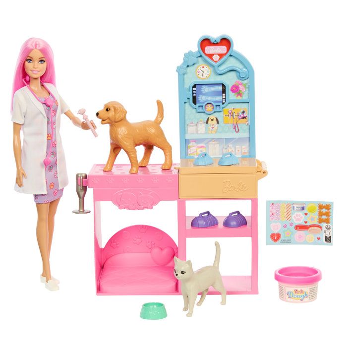 Barbie - Coffret La Clinique vétérinaire de Barbie - Poupée et accessoires - Barbie - JFX93