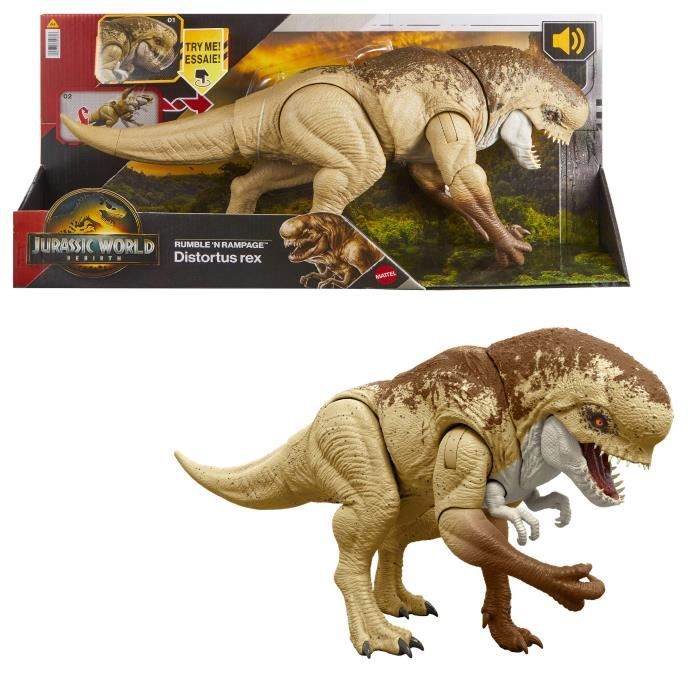 Jurassic World - Figurine articulée Distortus rex Combat ultime - 56 cm - JGB58