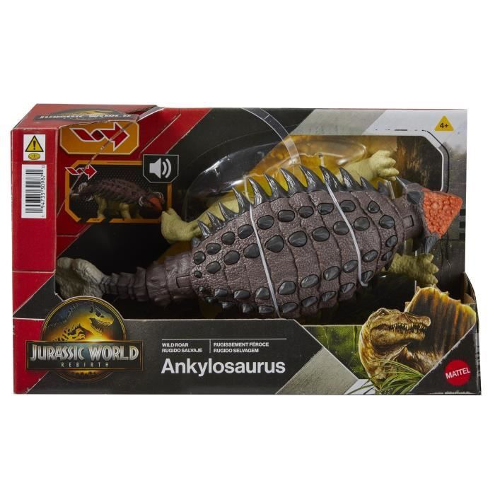 Jurassic World - Figurine articulée Ankylosaurus Rugissement féroce - Son - Jurassic World - JGB90