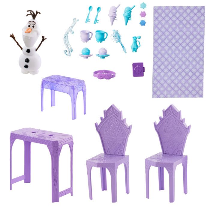 Disney La Reine des Neiges - Palais de glace d'Elsa - Olaf - 21 accessoires - Disney Frozen - JGG41