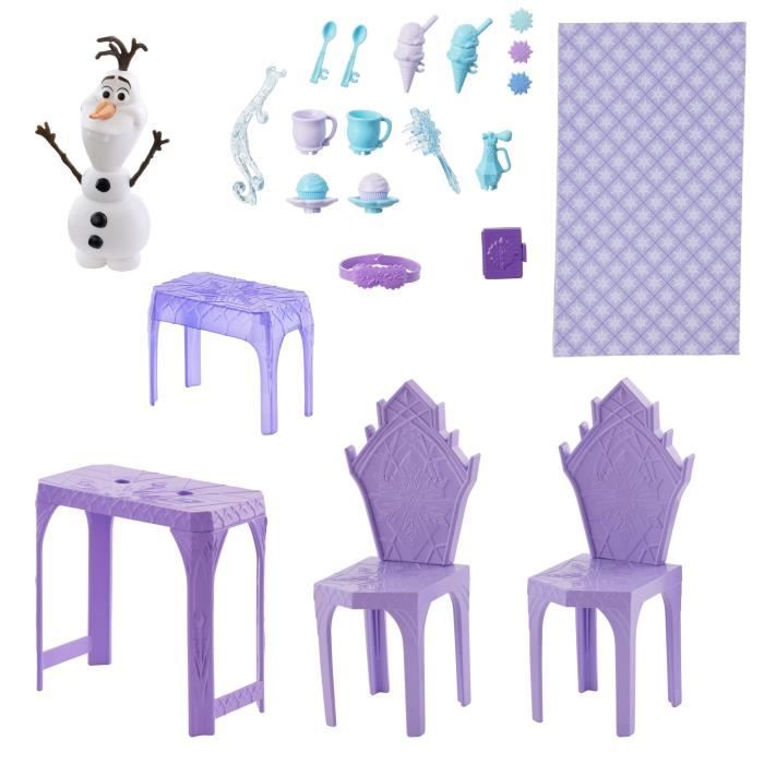 Disney La Reine des Neiges - Palais de glace d'Elsa - Olaf - 21 accessoires - Disney Frozen - JGG41