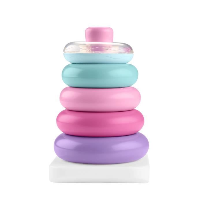 Fisher-Price - Pyramide Arc-en-ciel - Jouet d'éveil a empiler pour bébés - Fisher-Price - JGP94