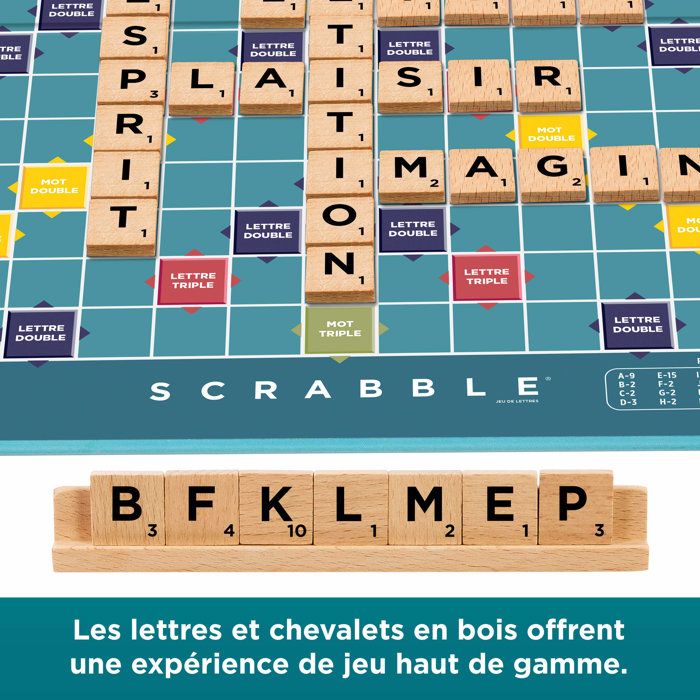 Scrabble classique - 2 en 1 - Mattel Games - JGR63