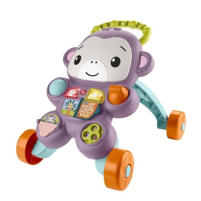 Fisher-Price - Mon Trotteur Singe Violet - Musique, lumieres et activités - Fisher-Price - JGW90