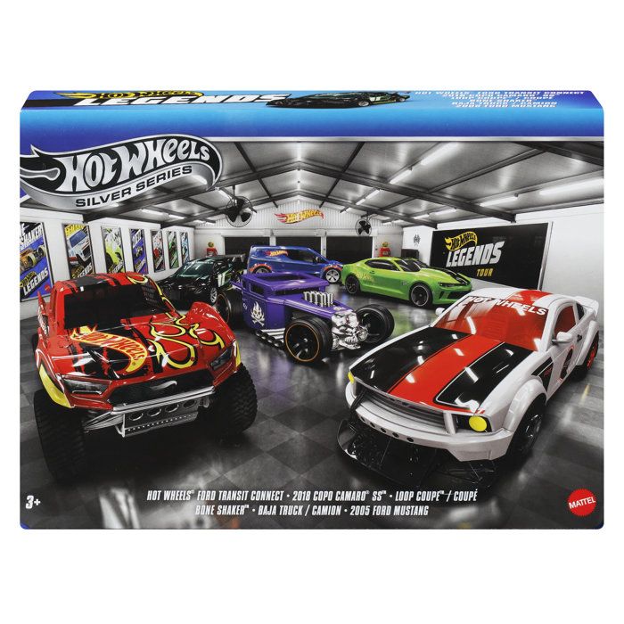 Hot Wheels Coffret Legends, lot de 6 véhicules et camions - en métal moulé - échelle 1/64 - a collectionner - JLB24