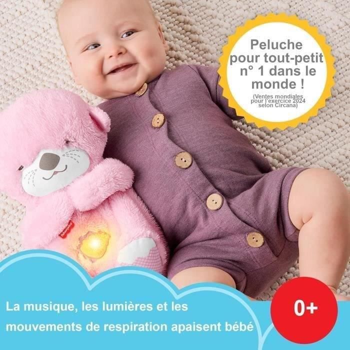 Fisher-Price - Ma Loutre Câlins Bonne Nuit - Peluche et veilleuse - Rose - Fisher-Price - JLJ33