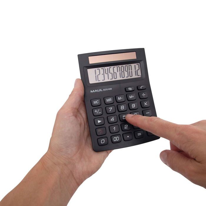 Calculatrice de bureau - MAUL - ECO 650 - 12 chiffres - Noir