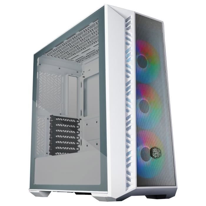 Boîtier PC - COOLER MASTER - MB520-WGNN-S00 - MASTER - BOX 520 Mesh White ARGB