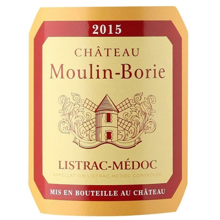 Château Moulin-Borie 2015 Listrac-Médoc - Vin rouge de Bordeaux