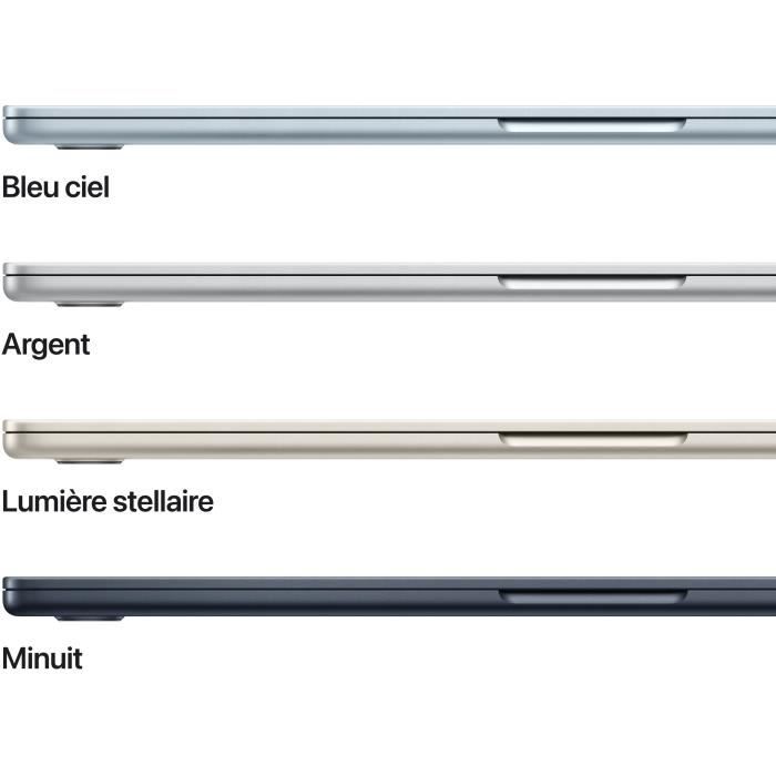 Apple - 15,3 MacBook Air M4 (2025) - RAM 16Go - Stockage 256Go - CPU 10 coeurs - GPU 10 coeurs - Bleu ciel