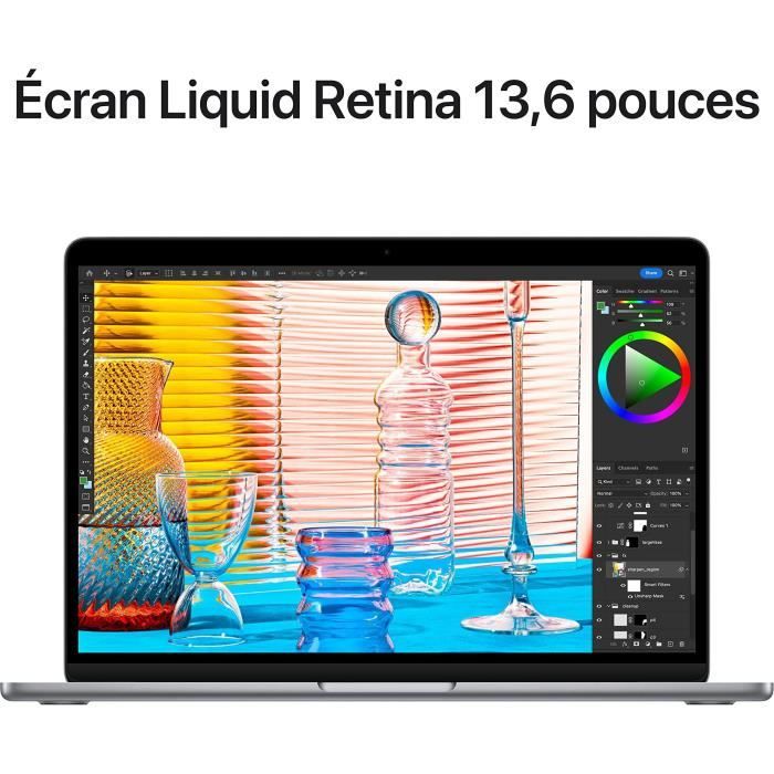 Apple - 13,6'' MacBook Air M2 - RAM 16Go - Stockage 256Go - CPU 8 coeurs - GPU 8 coeurs - Gris sidÈral