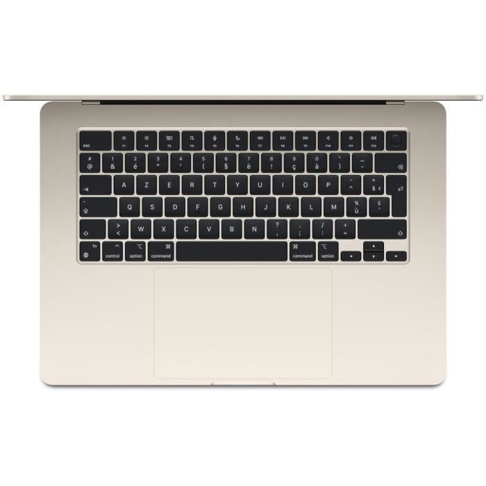 Apple - 15'' MacBook Air M3 - RAM 16Go - Stockage 256Go - CPU 8 coeurs - GPU 10 coeurs - Starlight