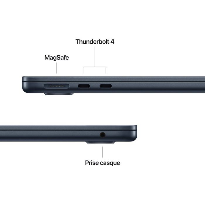 Apple - 13,6 MacBook Air M5 (2026) - RAM 16Go - Stockage 1To - CPU 10 coeurs - GPU 10 coeurs - Minuit