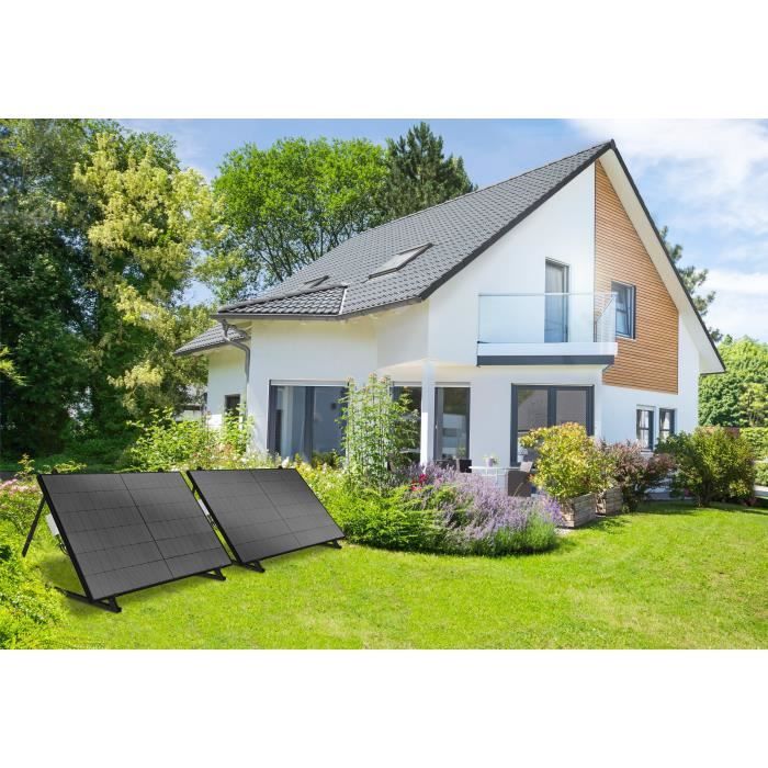 Kit solaire complet - MECAFER - 428284 - 2 Panneaux autoconsommation - 860 W