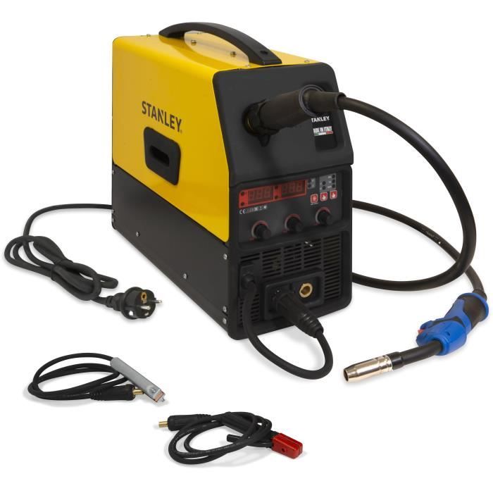 Poste a souder Inverter VIP 200A Multi Process 4 en 1 - STANLEY - MMA, MIG GAZ, MIG NO GAZ, TIG - 10A a 200A