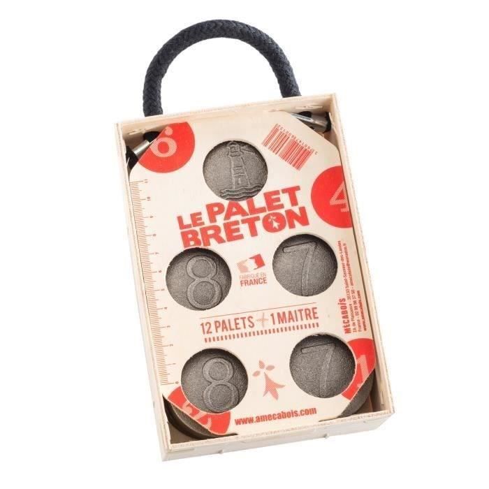 Jeu de palet - MECABOIS - Le palet Breton - 12 palets + 1 maître - Fabriqué en France