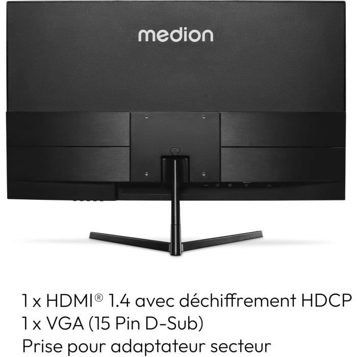 Ecran PC - MEDION - AKOYA P52218 MD 20150 - 54,6 cm (22'') Full HD - HDR10 - HDMI - Sans cadre