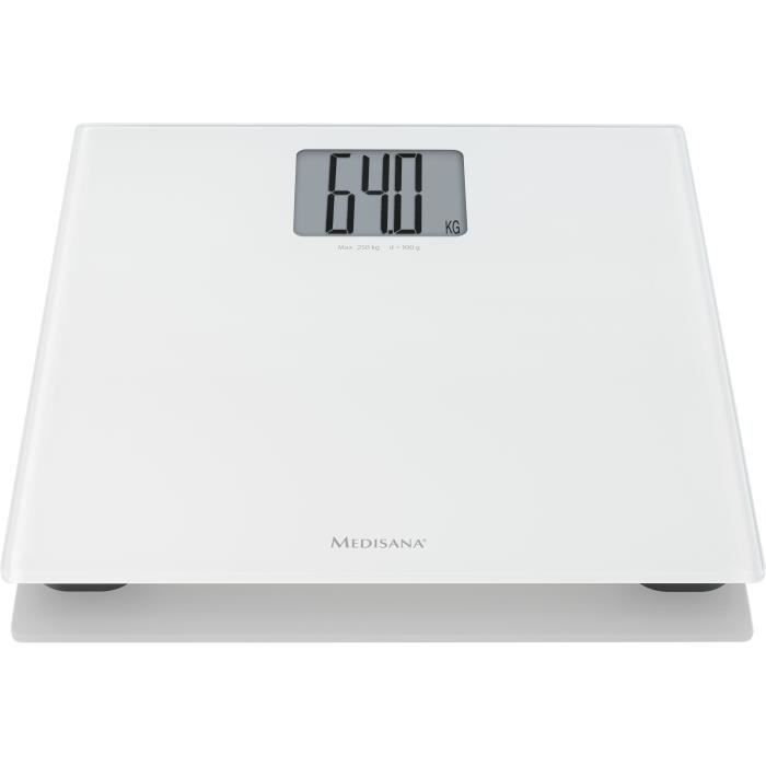 Pese-personne XL Medisana PS 470 Blanc - Charge maximale 250 kg - Grand Ècran - Extinction automatique