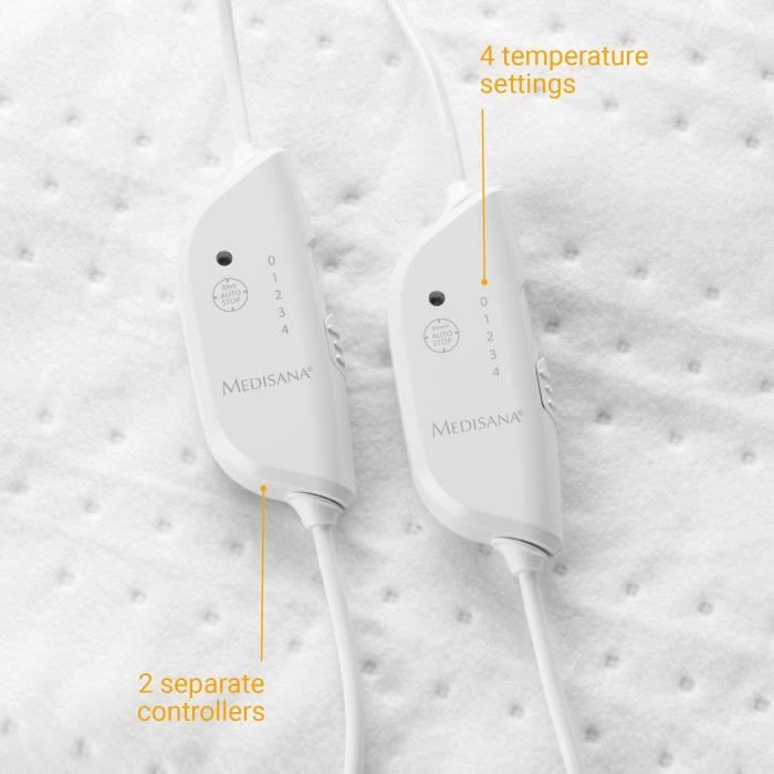 Surmatelas chauffant Chauffe-lit 2 places medisana HU 676 lavable 4 niveaux de températures - arret automatique 150x160cm