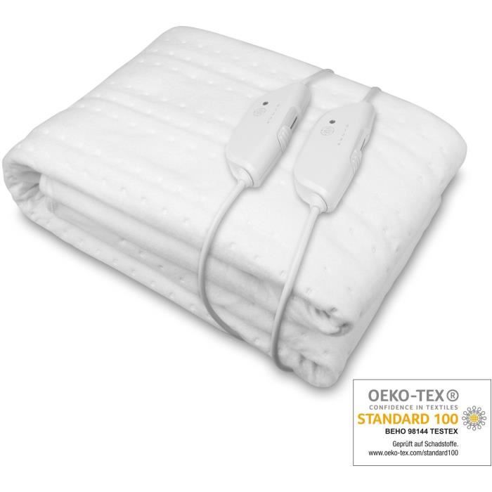 Surmatelas chauffant – Chauffe-lit 2 places– medisana HU 676 – lavable – 4 niveaux de températures - arret automatique – 150x160cm