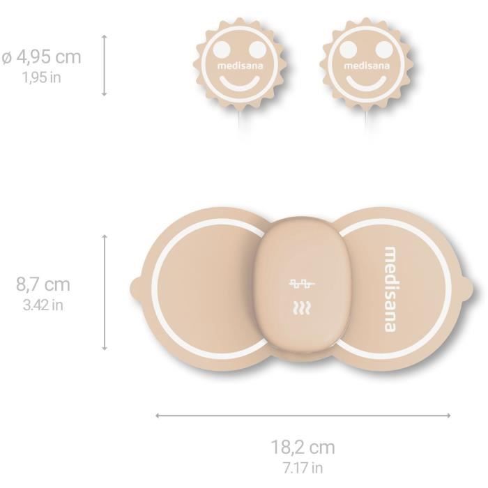 Appareil soulageant les douleurs menstruelles - MEDISANA - TT 250 TENS - 4 electrodes - Ventre et dos - Beige