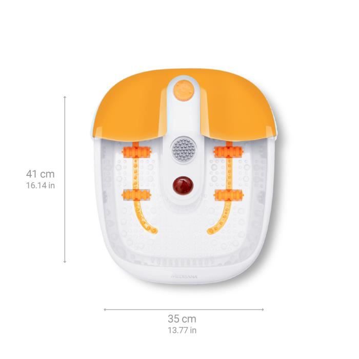 Medisana Bain de Pieds avec Massage de la Zone RÈflexe des Pieds, Bain de Pieds avec fonction maintien de la tempÈrature eau chaude