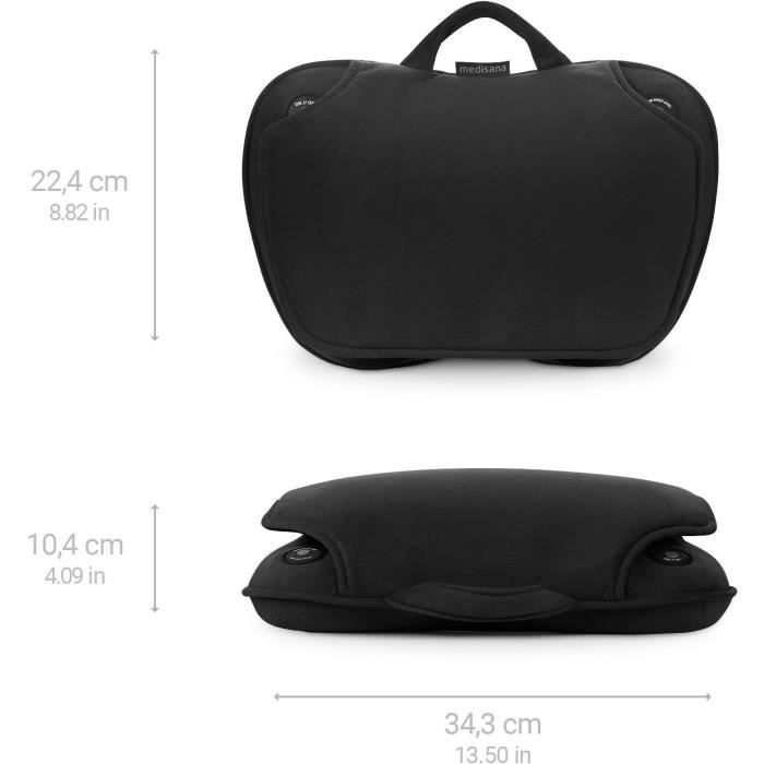 MEDISANA MC 850 - Coussin de massage Shiatsu Èpaules, dos, jambes et cou - 2 vitesses - Fonction chaleur - Rembourrage flexible