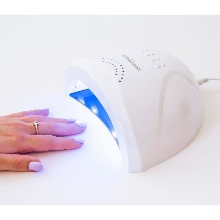 Lampe UV ongle LED - MEDISANA - ND A80 - 2 en 1 pour tous gels et vernis UV - Minuteries - 2 intensitÈs - Auto off