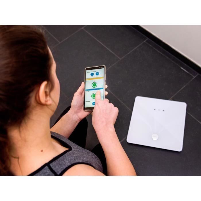 Pese personne connecté medisana BS 412 Impédancemetre Bluetooth Analyse corporelle 180kg max