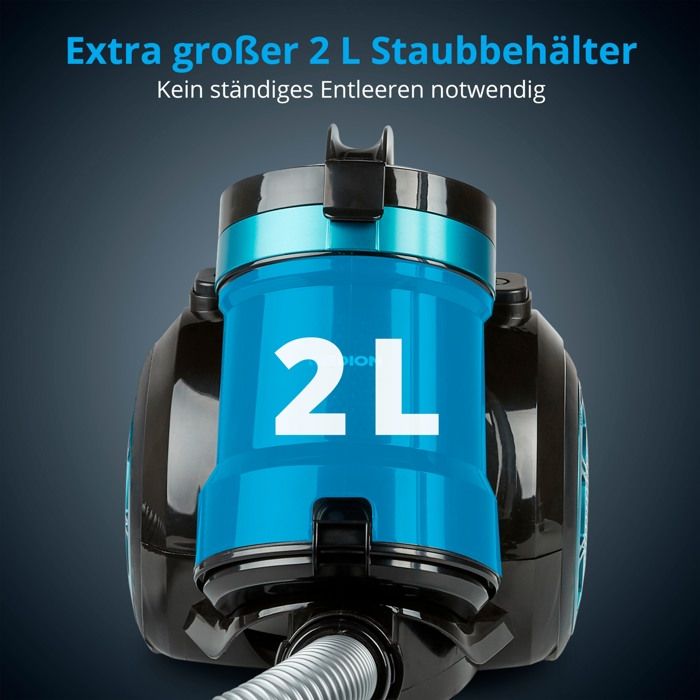 MEDION MD 19407 Aspirateur Cyclonique sans sac - Puissance 800W - CapacitÈ bac a poussiere 2 L - Filtre HEPA - Accessoires intÈgrÈs