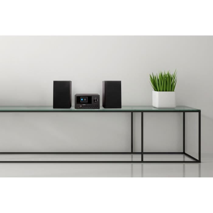 Mini Chaîne HiFi - MEDION - Radio Internet DAB/FM - Lecteur CD - 2x150W - Noir