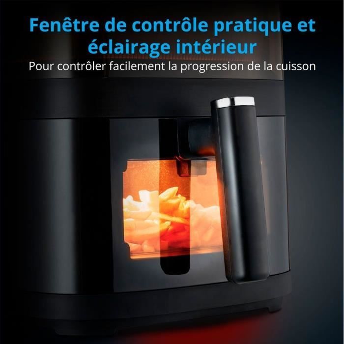 Friteuse a air chaud sans huile - MD 11780 - TempÈrature jusqu'a 230 ∞C - 10 programmes - 5 L - 1500 Watt