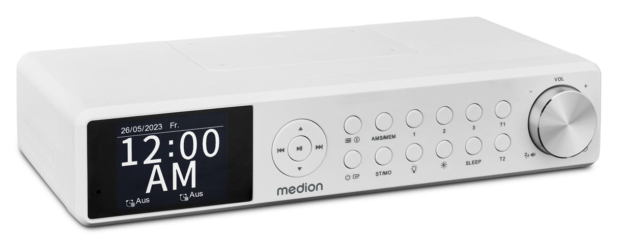 Radio de Cuisine - MEDION - DAB+ - 2x3W RMS - Blanc