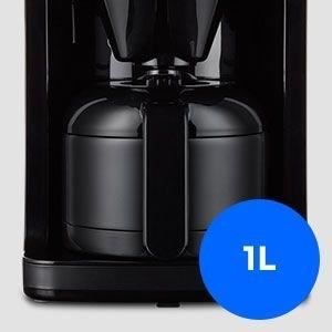 Cafetiere Filtre Digitale Isotherme avec Broyeur - MEDION - 1000W - 1,0L - Noir