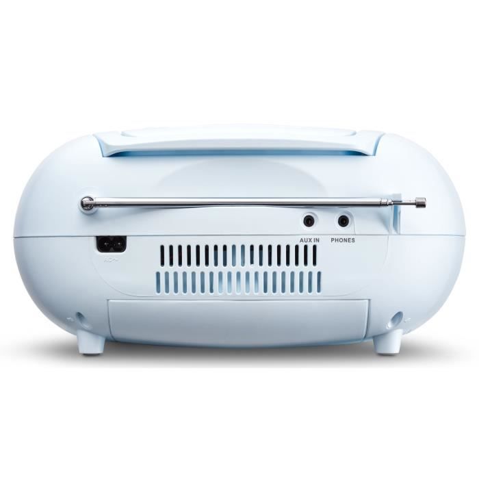 Radio CD - MEDION - FM - 2x2,2W RMS - Bleu