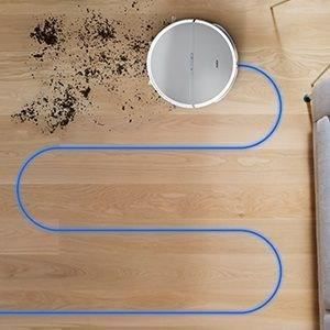 MEDION E35 - Robot Aspirateur - Puissance d'aspiration 2000Pa - Navigation gyroscopique - 2 brosses latÈrales et Capteur Mural