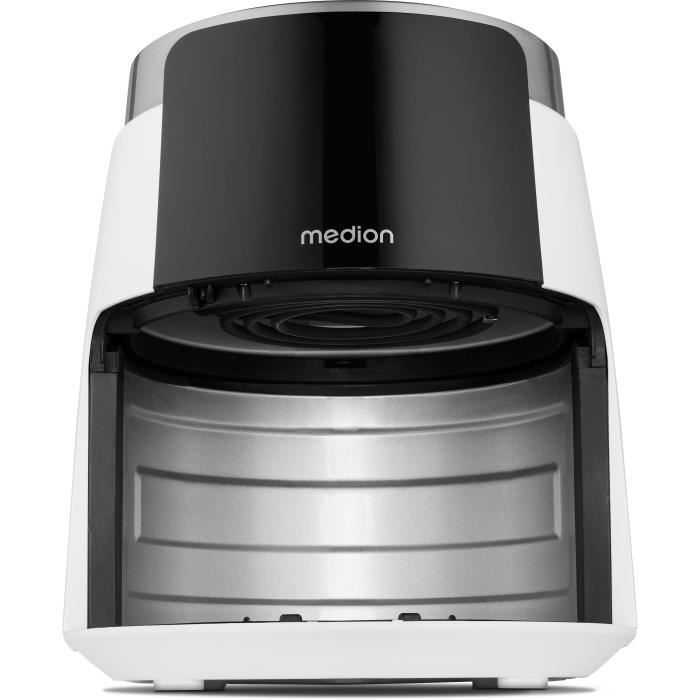 Friteuse a air chaud - MEDION - MD13030 - Digitale - Airfryer - 1500 watts - Minuterie 60 min - Jusqu'a 200°C - 4,7 L - Blanc