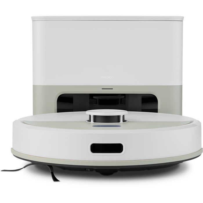 Aspirateur Robot Laveur - MEDION MD100021 X22SW+ - 165 min - 5000 Pa - Navigation Laser - 2,5 L - Blanc