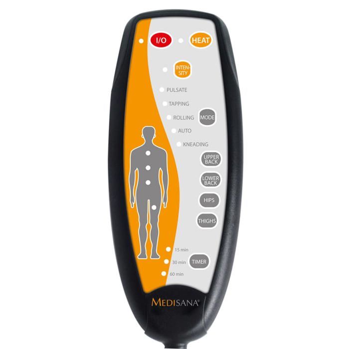 Housse de chaise de massage par vibration Medisana MCH - 4 zones de massage - fonction de chauffage