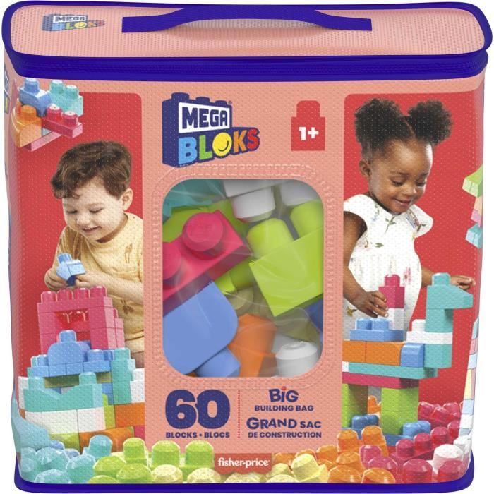 Mega Bloks - Sac Medium Rose 60 briques - Briques de construction - 12 mois et + DCH54
