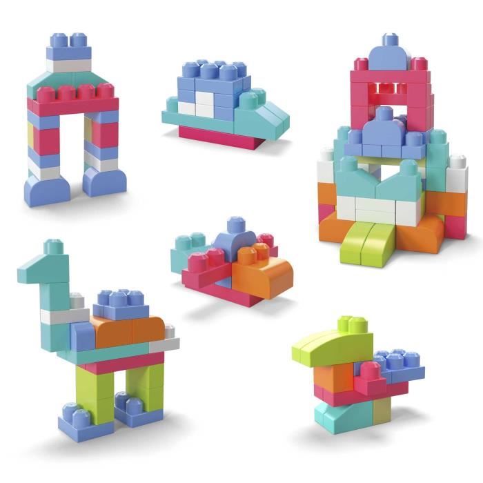 Mega Bloks - Sac Medium Rose 60 briques - Briques de construction - 12 mois et + DCH54