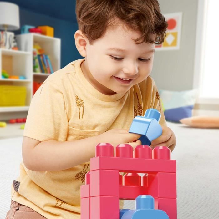 Mega Bloks - Sac Medium Rose 60 briques - Briques de construction - 12 mois et + DCH54