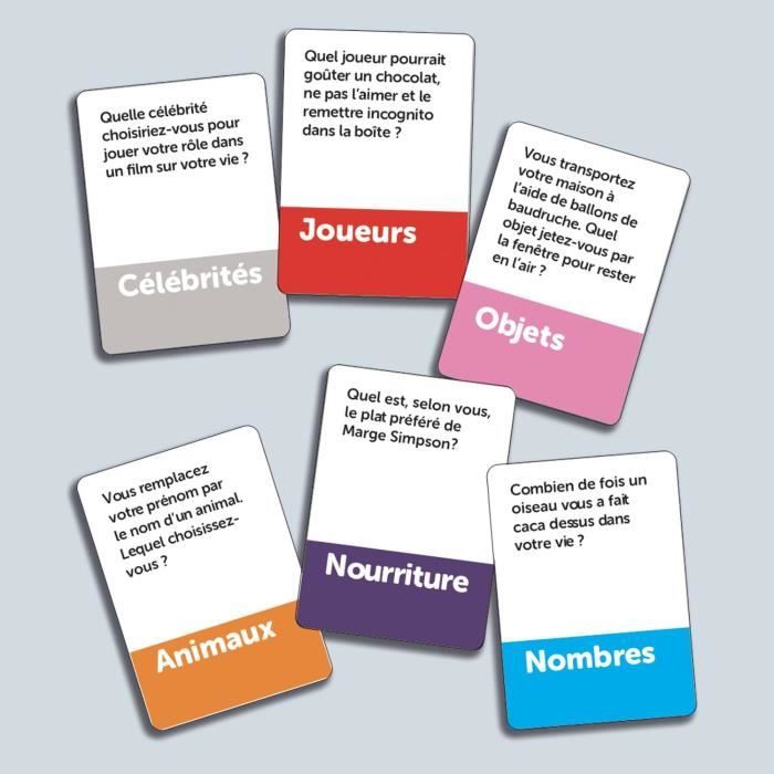 Questions dingues a poser a vos amis - Jeu d'ambiance - MEGABLEU - Des 14 ans